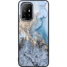 Coque OPPO F19 Pro+ - Silicone rigide noir Marble 04