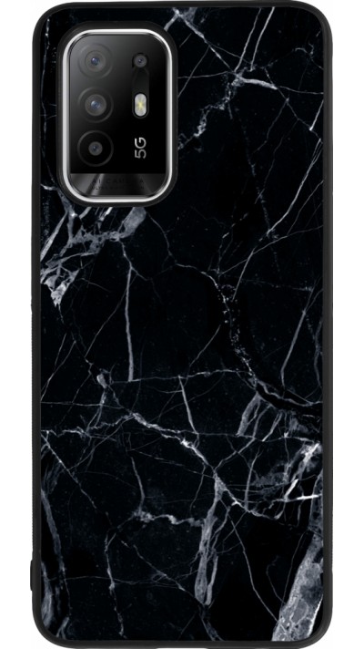 OPPO F19 Pro+ Case Hülle - Silikon schwarz Marble Black 01