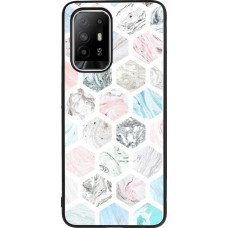 OPPO F19 Pro+ Case Hülle - Silikon schwarz Marble Everything