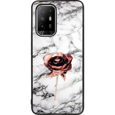 OPPO F19 Pro+ Case Hülle - Silikon schwarz Marble Rose Gold