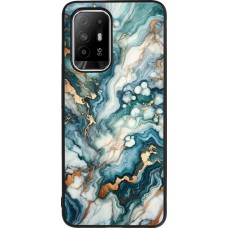 OPPO F19 Pro+ Case Hülle - Silikon schwarz Grüner Blauer Goldener Marmor