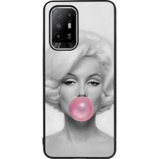 Coque OPPO F19 Pro+ - Silicone rigide noir Marilyn Bubble