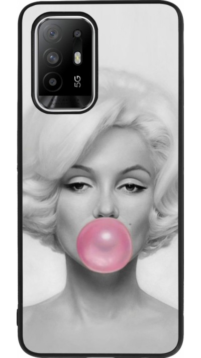 OPPO F19 Pro+ Case Hülle - Silikon schwarz Marilyn Bubble