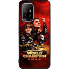 Coque OPPO F19 Pro+ - Silicone rigide noir Max Verstappen Champion 2023