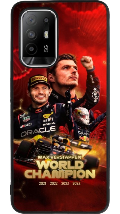 OPPO F19 Pro+ Case Hülle - Silikon schwarz Max Verstappen Champion 2023