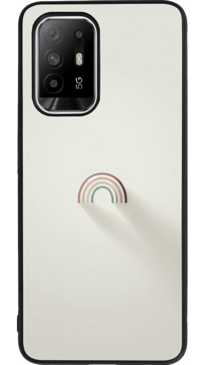 Coque OPPO F19 Pro+ - Silicone rigide noir Mini Rainbow Minimal