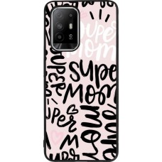 OPPO F19 Pro+ Case Hülle - Silikon schwarz Mom 2024 Super mom