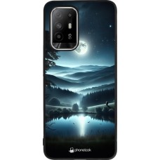 Coque OPPO F19 Pro+ - Silicone rigide noir Night Sky View