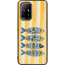 Coque OPPO F19 Pro+ - Silicone rigide noir Portuguese fish 2026