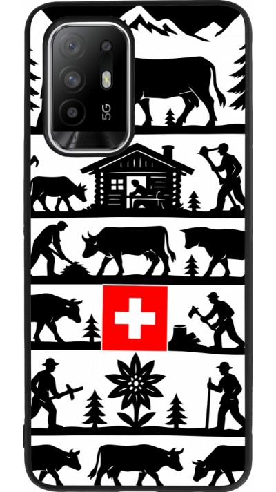 Coque OPPO F19 Pro+ - Silicone rigide noir Poya Suisse 1