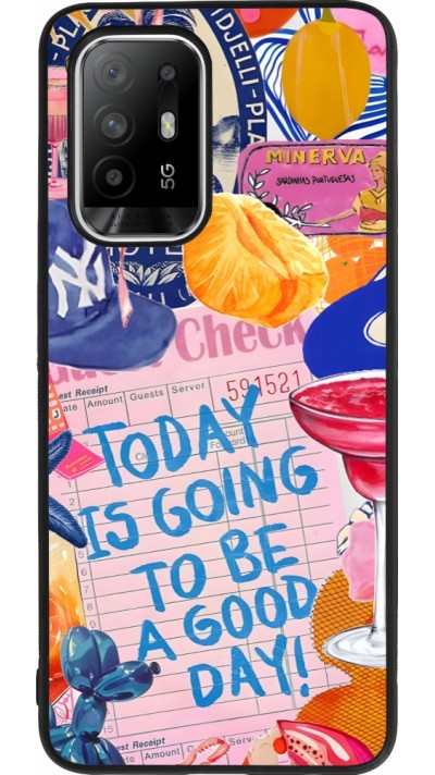 OPPO F19 Pro+ Case Hülle - Silikon schwarz Preppy Today is Going to be a good day