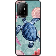 OPPO F19 Pro+ Case Hülle - Silikon schwarz Preppy Turtle