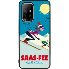 OPPO F19 Pro+ Case Hülle - Silikon schwarz Saas-Fee Ski Downhill