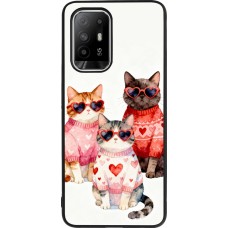 OPPO F19 Pro+ Case Hülle - Silikon schwarz Saint Valentines Day 26 Cat Love