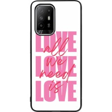 Coque OPPO F19 Pro+ - Silicone rigide noir Saint Valentines Day 26 Love all we need is