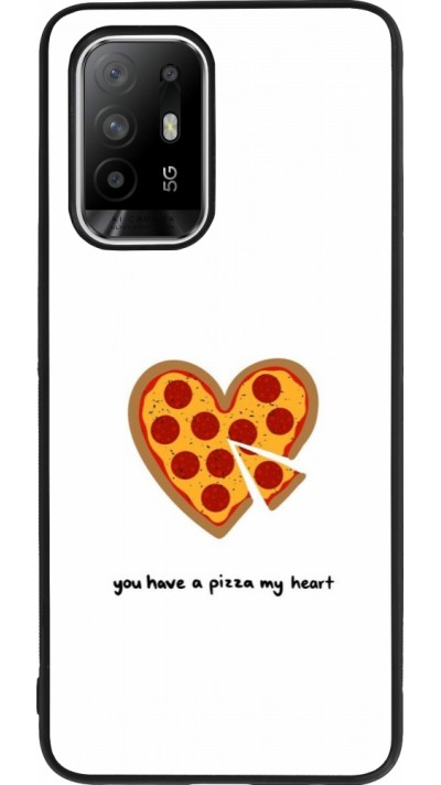 OPPO F19 Pro+ Case Hülle - Silikon schwarz Saint Valentines Day 26 You have my pizza heart