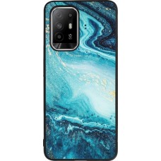 Coque OPPO F19 Pro+ - Silicone rigide noir Sea Foam Blue