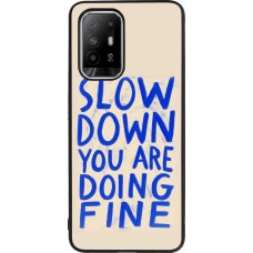 Coque OPPO F19 Pro+ - Silicone rigide noir Slow down 2026