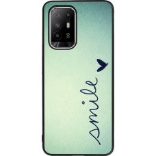 OPPO F19 Pro+ Case Hülle - Silikon schwarz Smile