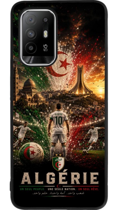 OPPO F19 Pro+ Case Hülle - Silikon schwarz Fussball Algerien splash 2026
