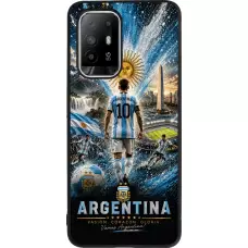 OPPO F19 Pro+ Case Hülle - Silikon schwarz Fussball Argentinien splash 2026