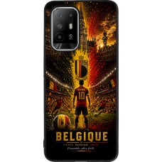 OPPO F19 Pro+ Case Hülle - Silikon schwarz Fussball Belgien splash 2026