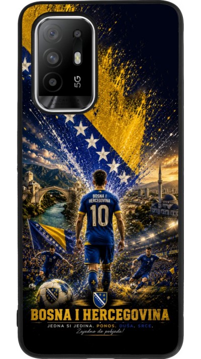 OPPO F19 Pro+ Case Hülle - Silikon schwarz Fussball Bosnien und Herzegowina splash 2026