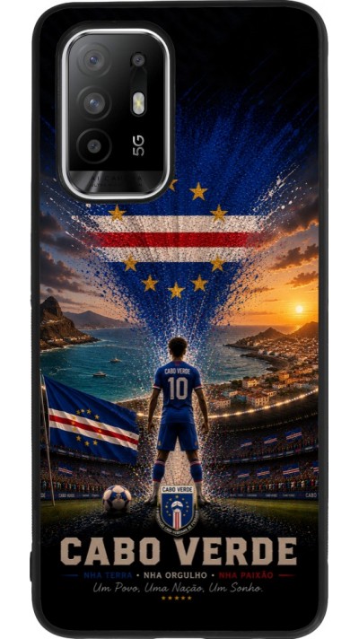 OPPO F19 Pro+ Case Hülle - Silikon schwarz Fussball Kap Verde splash 2026