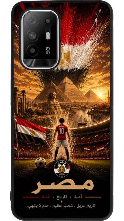 OPPO F19 Pro+ Case Hülle - Silikon schwarz Fussball Ägypten splash 2026