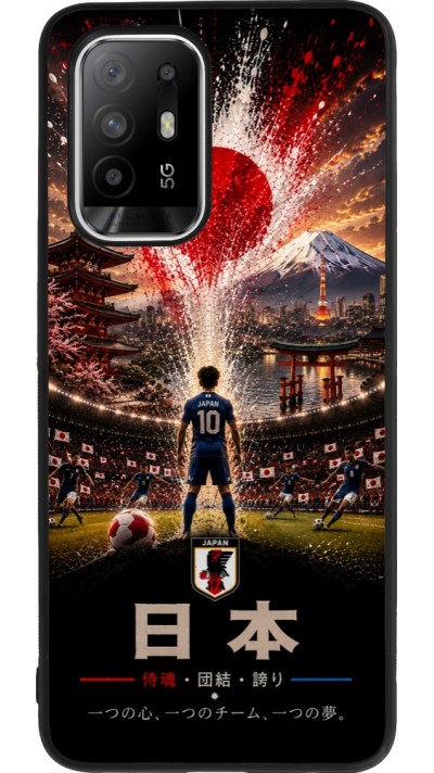 OPPO F19 Pro+ Case Hülle - Silikon schwarz Fussball Japan splash 2026