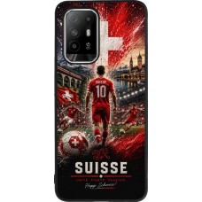 OPPO F19 Pro+ Case Hülle - Silikon schwarz Fussball Suisse splash 2026