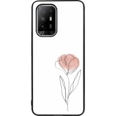Coque OPPO F19 Pro+ - Silicone rigide noir Spring 23 minimalist flower
