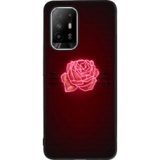 Coque OPPO F19 Pro+ - Silicone rigide noir Spring 23 neon rose