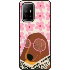 OPPO F19 Pro+ Case Hülle - Silikon schwarz Dog with newspaper Spring 2026