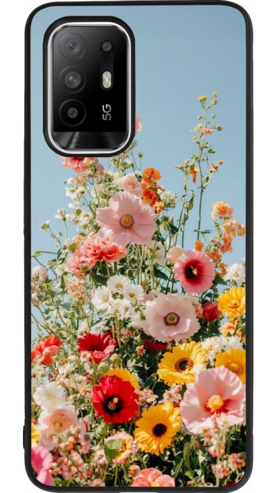 OPPO F19 Pro+ Case Hülle - Silikon schwarz Spring flowers Spring 2026
