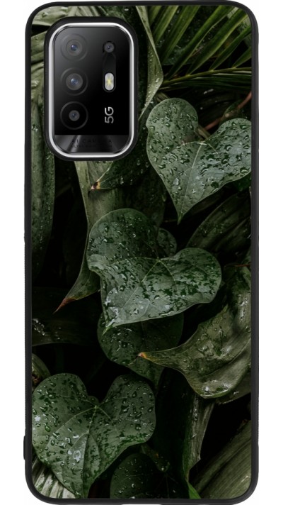 OPPO F19 Pro+ Case Hülle - Silikon schwarz Spring 23 fresh plants