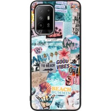 Coque OPPO F19 Pro+ - Silicone rigide noir Summer 20 collage