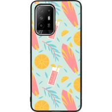 OPPO F19 Pro+ Case Hülle - Silikon schwarz Summer 2025 Pattern citron