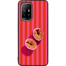 Coque OPPO F19 Pro+ - Silicone rigide noir Passion fruit Summer 2026