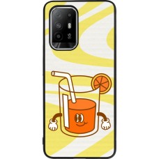 Coque OPPO F19 Pro+ - Silicone rigide noir Summer drink 2026
