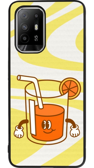Coque OPPO F19 Pro+ - Silicone rigide noir Summer drink 2026