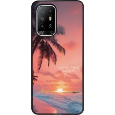 Coque OPPO F19 Pro+ - Silicone rigide noir Watch more sunsets Summer 2026