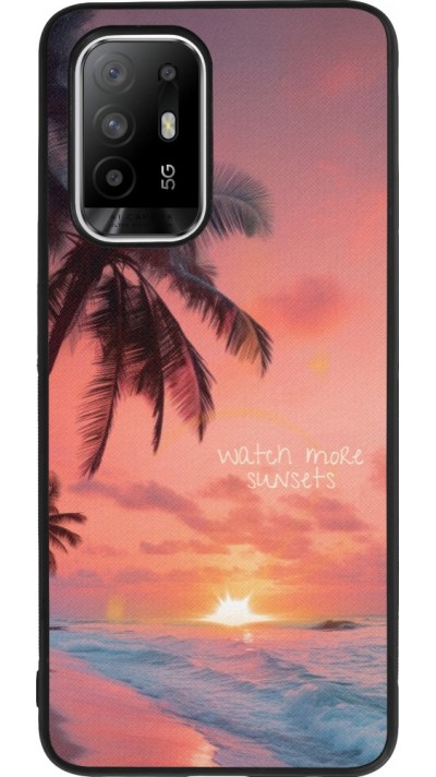 Coque OPPO F19 Pro+ - Silicone rigide noir Watch more sunsets Summer 2026