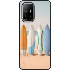 Coque OPPO F19 Pro+ - Silicone rigide noir Summer surfboard 2025