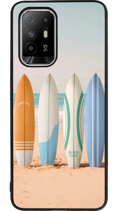 OPPO F19 Pro+ Case Hülle - Silikon schwarz Summer surfboard 2025
