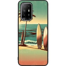 Coque OPPO F19 Pro+ - Silicone rigide noir Surf Paradise