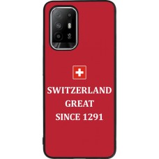 Coque OPPO F19 Pro+ - Silicone rigide noir Switzerland Great Since 1291