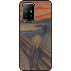 OPPO F19 Pro+ Case Hülle - Silikon schwarz Kunstbild - Der Schrei - Edvard Munch