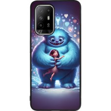 OPPO F19 Pro+ Case Hülle - Silikon schwarz Valentin 2024 Flauschige Liebe