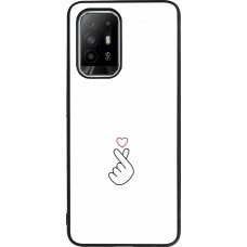 Coque OPPO F19 Pro+ - Silicone rigide noir Valentine 2024 heat by Millennials